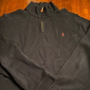 Polo by Ralph Lauren NAVY Zip Up Sweater 100% Cotton Size XL